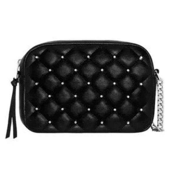 2/$60 *when bundled* Rebecca Minkoff Quilted, Studded Crossbody Top-Zip Bag - Picture 1 of 1
